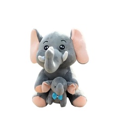 Мягкая игрушка Торговая Федерация Обнимающиеся слоники 25 см серые