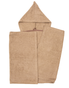 Полотенце махровое с капюшоном, размер XL100*155 см Осьминожка К24/7, бежевый