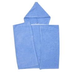 Полотенце махровое с капюшоном, размер XL100*155 см Осьминожка К24/7, голубой