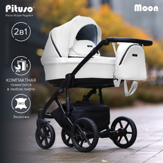 Коляска детская 2 в 1 Pituso Moon Кожа White