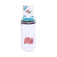 Носки детские St Friday Socks Свинка копилка, белый, 30-32