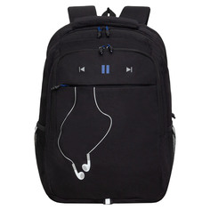 Рюкзак молодежный Grizzly с карманом для ноутбука 15, RU-432-4/3, черный, синий