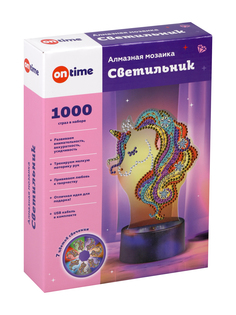 Алмазная мозаика светильник ON TIME Единорог, 7 цветов свечения, 45141