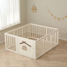 Большой детский игровой манеж UNIX Kids Classic Tree House 150 x 130 Camel из пластика