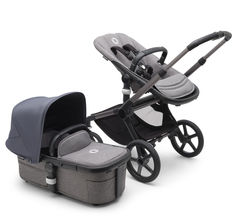 Коляска детская 2 в 1 Bugaboo Fox 5 Graphite Grey Melange Stormy Blue