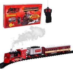 Железная дорога игрушечная "Скорый поезд", радиоуправление, эффект дыма / 6582202 Автоград