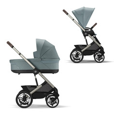 Коляска детская Cybex Talos S Lux, Sky Blue, c накидкой и дождевиком