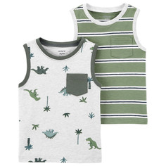 Майка детская CARTERS 1492198 серый; зеленый 62 2 шт Carters