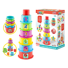 Логическая пирамидка DeDe Волшебные стаканчики