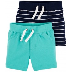 Шорты детские CARTERS 901690 бирюзовый; синий 62 2шт Carters