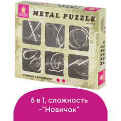 Игра-головоломка Золотая Сказка металлическая уровень сложности Новичок 6шт 40 уп