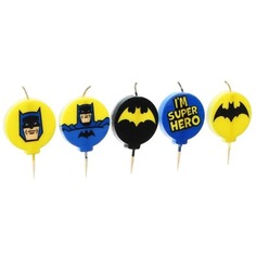 Свеча для торта Страна Карнавалия "Супергерои", Batman, 5 см, 5 шт