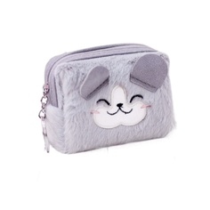 Кошелёк меховой Kitty, grey, CY067-02 No Brand