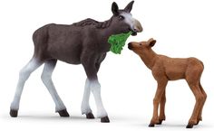 Игровой набор Лось с детёнышем Schleich Wild Life, Шляйх 42603