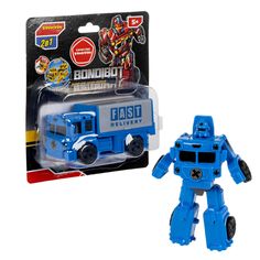 Трансформер Bondibon робот-машина BONDIBOT 2в1 грузовик доставки синего цвета