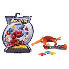 Screechers Wild 34828 Дикие Скричеры Машинка-трансформер Спайкстрип Линейка 2, 9 см