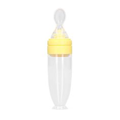 Детская бутылочка Baby Nice с ложкой дозатором 90 мл желтая GSP41/YE