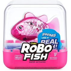 Интерактивная игрушка ZURU RoboAlive Robo Fish плавающая рыбка, розовая