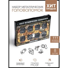 Головоломка металлическая «Деньги мира» набор 8 шт. Puzzle
