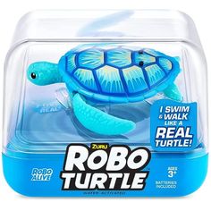 Интерактивная игрушка ZURU RoboAlive Robo Turtle плавающая черепаха синяя