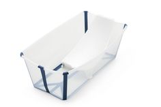 Ванночка с горкой Stokke Flexi Bath Bundle, Tub with Newborn Support Transparent Blue
