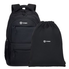 Рюкзак молодежный 45 х 30 х 18 см, эргономичная спинка, + мешок, TORBER CLASS X, чёрный T2 No Brand