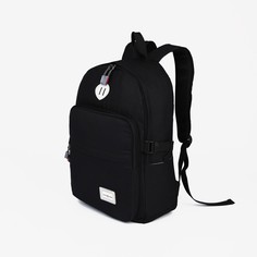 Рюкзак 31*45*19 см, отд.на молнии, 2 н/кармана, черный No Brand
