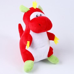 Мягкая игрушка "Дракоша" красный, 23 см No Brand