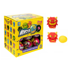 Игрушка-антистресс 1Toy Monster Ball тянущиеся фигурки внутри шара 5 см в ассортименте