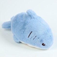Мягкая игрушка "Кот" в костюме акулы, 25 см, цвет голубой No Brand