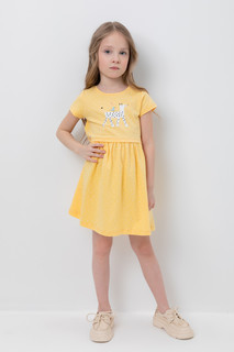 Платье детское CROCKID М 3252, абрикос, крапинка, 116