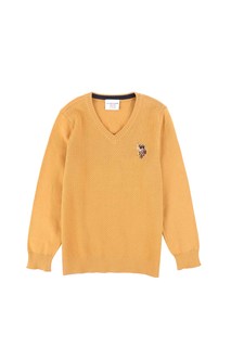 Джемпер детский US Polo Assn G083SZ0TK0TCDUNIVKIDS-BSK23_VR072, желтый, 128