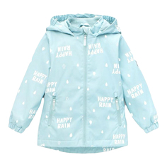 Куртка-ветровка для девочки Crockid Дождик голубая дымка р 104-110