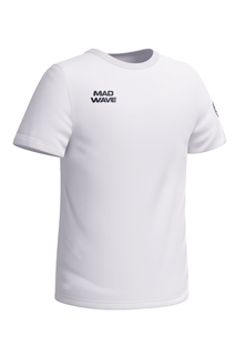 Футболка детская Mad Wave MW T-shirt Stretch Junior, белый, 158