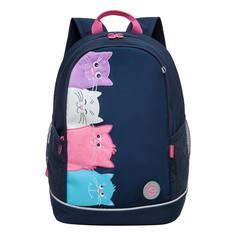 Рюкзак школьный Grizzly с карманом для ноутбука 13, 2 отделения, синий RG-463-6/1