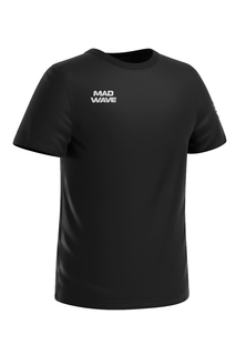 Футболка детская Mad Wave MW T-shirt Stretch Junior, черный, 146