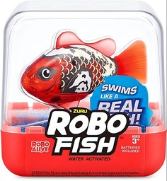 Интерактивная игрушка ZURU RoboAlive Robo Fish плавающая рыбка красная