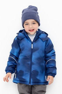 Куртка детская CROCKID 2B JKT 009.2_a, черно-синий, брызги, 122