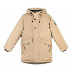 Пальто для мальчика Crockid утепленное кофейное р 122-128