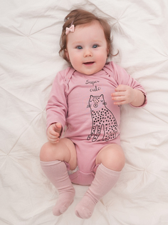 Боди детское КотМарКот LEOPARDIC, розовый, 74