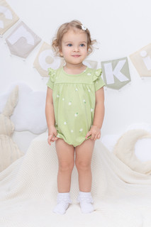 Боди детское CROCKID М 3554, сочный лайм, летние цветы к394, 86
