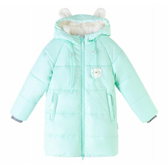 Пальто для девочки Crockid утепленное бледно-лазурное р 116-122