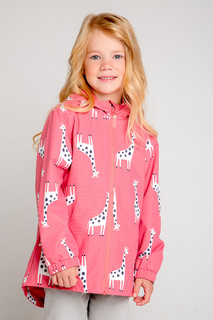 Ветровка детская CROCKID 1G JKT 021(1).0, светло-коралловый, жирафы, 98