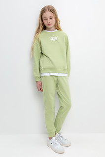 Брюки детские CROCKID М 2966-7_cubby, сочный лайм к395, 146