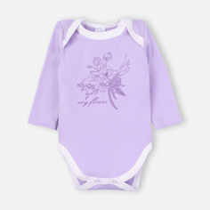 Боди детское КотМарКот My Flower, фиолетовый, 80