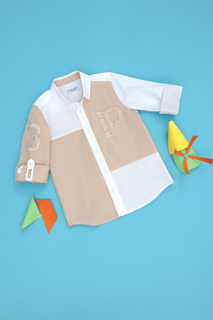Рубашка детская US Polo Assn G083SZ0040ZAYNENKIDS_VR085, бежевый; белый, 146