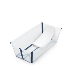 Ванночка с горкой Stokke Flexi Bath Макси Bundle Transparent Blue, прозрачный/синий
