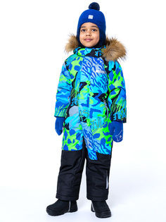 Комбинезон детский NIKASTYLE 8з0123, салатовый_неон/черный, 104