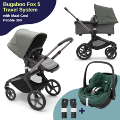 Коляска детская Bugaboo Fox 5 3в1 Graphite/Grey Melange/Forest Green