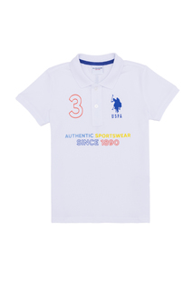Поло детское US Polo Assn G083SZ0110YESEL, белый, 146